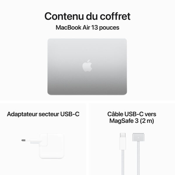 Apple MacBook Air M3 13 pouces (2024) Argent 16 Go/512 Go