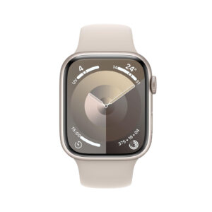 Apple Watch Series 9 Boîtier en Aluminium (41 - 45 mm GPS) - Bracelet Sport Lumière Stellaire