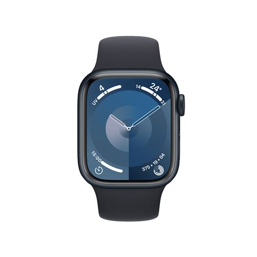 Apple Watch Series 9 Boîtier en Aluminium (45 mm / GPS) - Bracelet Sport Minuit