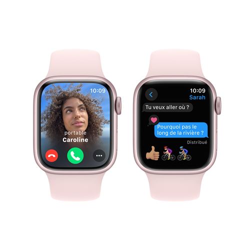 Apple Watch Series 9 Boîtier en Aluminium (45 mm / GPS) - Bracelet Sport Rose