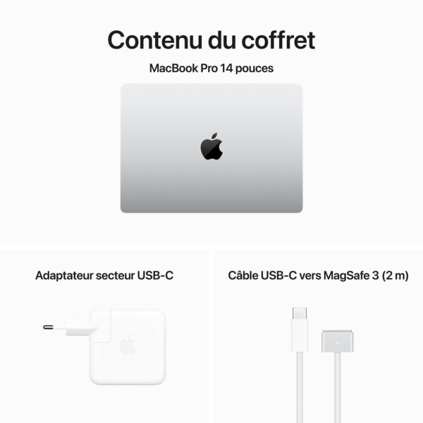 Apple MacBook Pro M3 Pro 14" Argent 36Go/512 Go