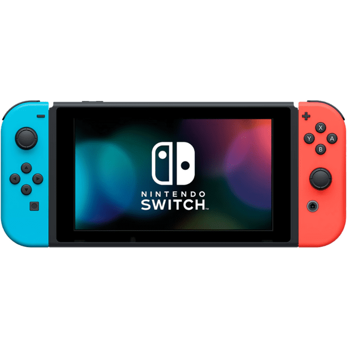 Nintendo Console Switch avec Joy-Con bleu néon et rouge néon Rabat