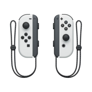 Nintendo Switch (modèle OLED) avec station d’accueil et manettes Joy-Con blanches Rabat blaqin