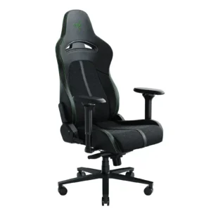 Razer Enki - Chaise de Jeu, Chaise de gaming avec Support Lombaire intégré, Chaise de Bureau, Cuir synthétique Multicouche, Rembourrage en Mousse, Coussin pour la tête, Hauteur réglable, NoirVert