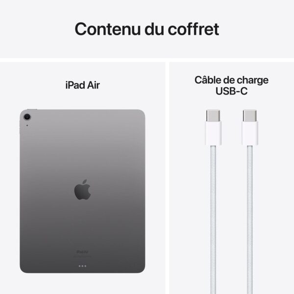 Apple iPad Air M2 13 pouces (2024) Wi-Fi 256 Go Gris Sidéral