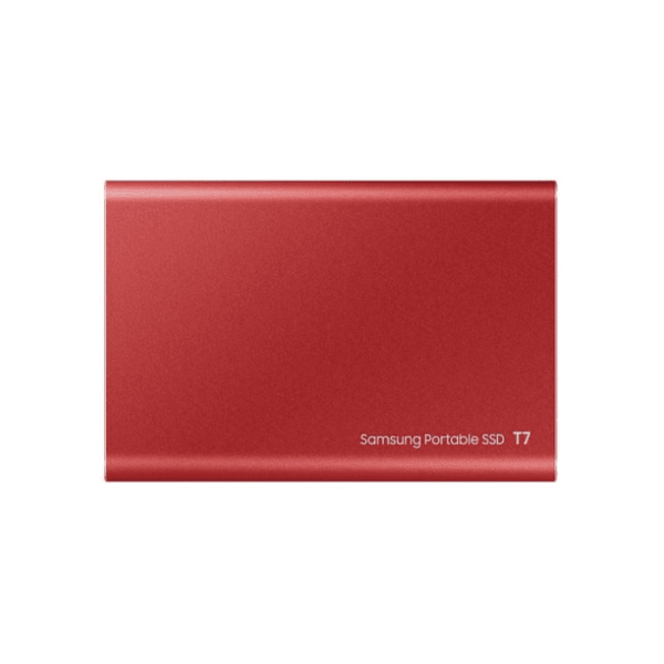 Disque SSD Externe Samsung Portable T7 500 Go USB 3.2 Rouge métallique